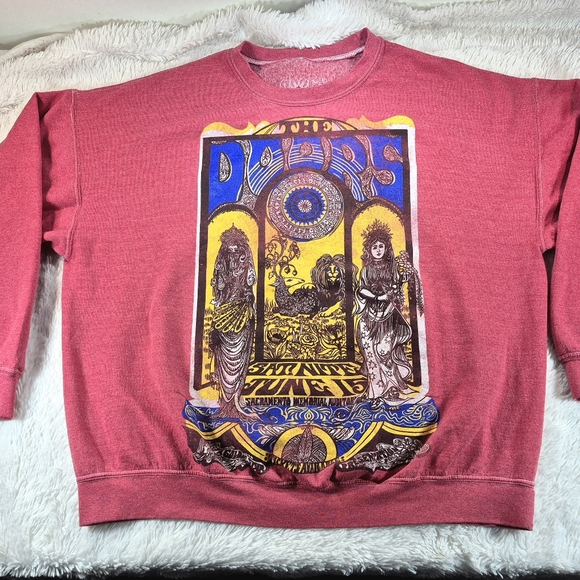 The Doors Oversized Graphic Sweatshirt Sacramento Memorial Auditorium Crewneck - Picture 5 of 10